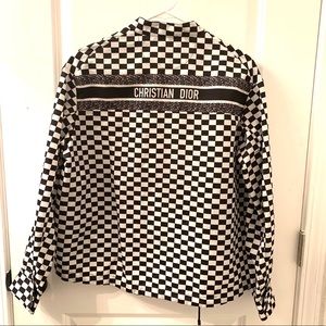 Christian Dior B/W Checkered Windbreaker Jacket